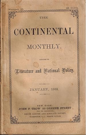 The Continental Monthly Devoted to Literature and National Policy, January 1863