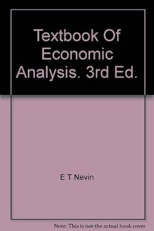 Seller image for Textbook of Economic Analysis for sale by WeBuyBooks