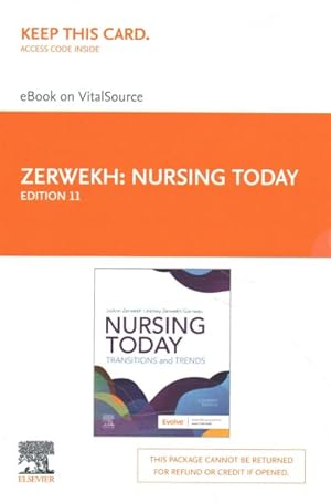 Imagen del vendedor de Nursing Today - Elsevier Ebook on Vitalsource Retail Access Card : Transition and Trends a la venta por GreatBookPrices