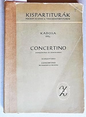 Immagine del venditore per Concertino fr Klavier und Orchester / for Piano and Orchestra / pour Piano et Orchestre. venduto da Versandantiquariat Kerstin Daras