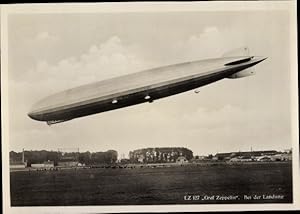 Ansichtskarte / Postkarte Luftschiff LZ 127 Graf Zeppelin, Landung