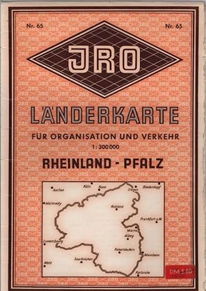Bild des Verkufers fr JRO-Lnderkarte fr Organisation und Verkehr / 65. Rheinland-Pfalz [1:300,000] zum Verkauf von Schrmann und Kiewning GbR