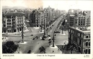 Bild des Verkufers fr Ansichtskarte / Postkarte Barcelona Katalonien Spanien, Cruce de la Diagonal zum Verkauf von akpool GmbH