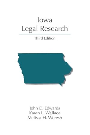 Imagen del vendedor de Iowa Legal Research a la venta por GreatBookPrices