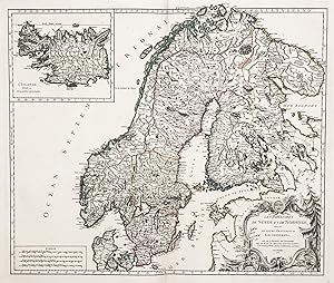 "Les Royaumes de Suede et de Norwege, divises en Leurs Provinces ou Gouvernemens" - Scandinavia S...