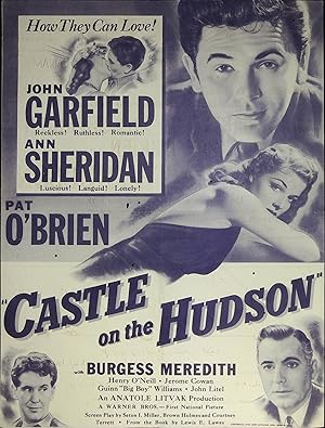 Imagen del vendedor de Castle on the Hudson Herald 1940 John Garfield, Ann Sheridan, Pat O'Brien a la venta por AcornBooksNH