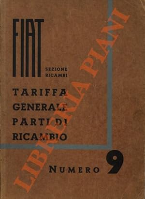 FIAT - Sezione ricambi - Tariffa generale parti ricambio - n° 9