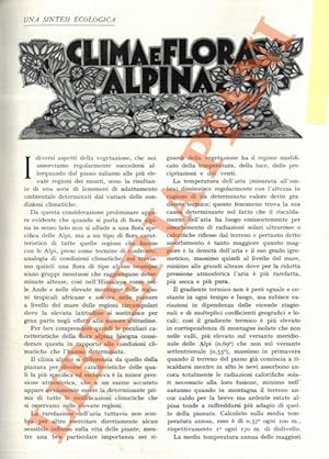 Bild des Verkufers fr Clima e flora alpina. zum Verkauf von Libreria Piani