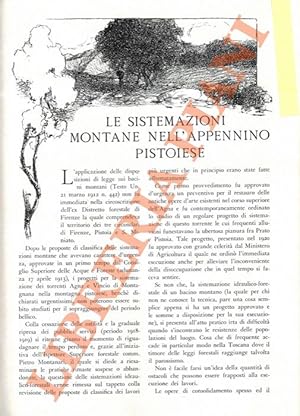 Bild des Verkufers fr Le sistemazioni montane nell'Appennino pistoiese. zum Verkauf von Libreria Piani