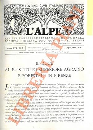 Il Duce al R. Istituto Superiore Agrario e Forestale in Firenze.