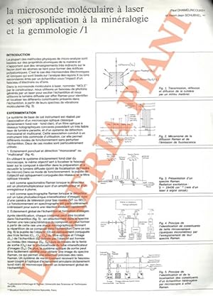 La microsonde moléculaire à laser et son application à la minéralogie et la gemmologie.