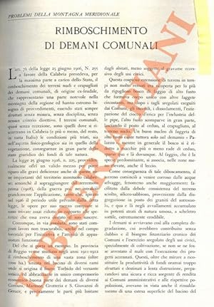 Rimboschimento di demani comunali.