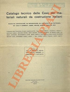 Catalogo tecnico delle Cave dei materiali naturali da costruzione italiani.