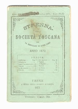 STRENNA della Società Toscana per la diffusione di buoni libri. Anno 1872.