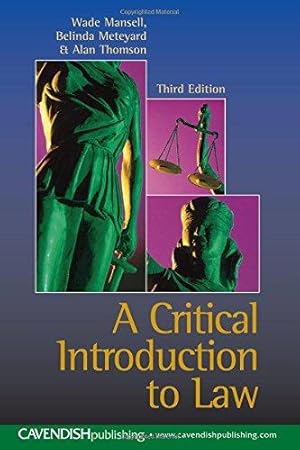 Imagen del vendedor de Critical Introduction to Law (New Title) a la venta por WeBuyBooks