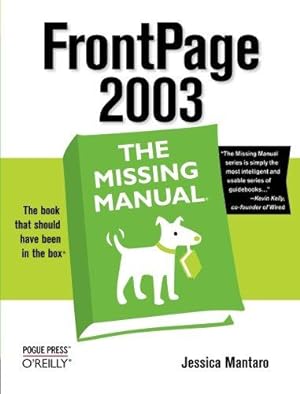 Bild des Verkufers fr FrontPage 2003: The Missing Manual zum Verkauf von WeBuyBooks