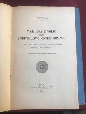 Maschera e volto dello spiritualismo contemporaneo. Analisi critica delle principali correnti mod...