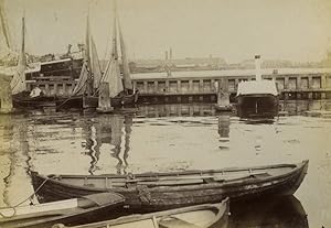 Sweden Stockholm the quays of the island of Staden Old Photo 1890 #4