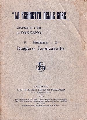 Seller image for La reginetta delle rose. Operetta in 3 atti di Forzano for sale by Il Salvalibro s.n.c. di Moscati Giovanni