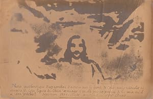Korea Bombing raid Christ Portrait without retouching old Photo Abbe Busté 1951