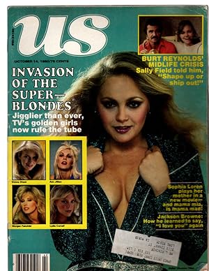 US MAGAZINE: "Invasion of the Super-blondes, Charlene Tilton, Ann Jillian, Morgan Fairchild." Oct...