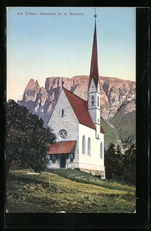 Bild des Verkufers fr Cartolina Kemeten, Kirche mit Blick auf den Schlern zum Verkauf von Bartko-Reher