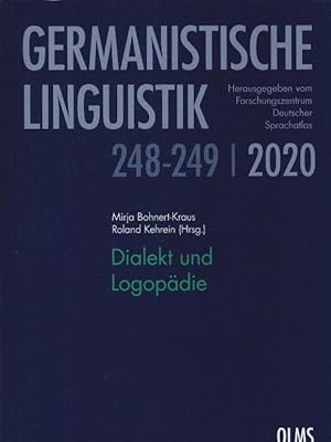 Dialekt und Logopädie. Germanistische Linguistik ; 248-249/2020