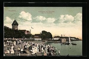 Bild des Verkufers fr Ansichtskarte Vegesack, Strand mit Restaurant Strandlust zum Verkauf von Bartko-Reher