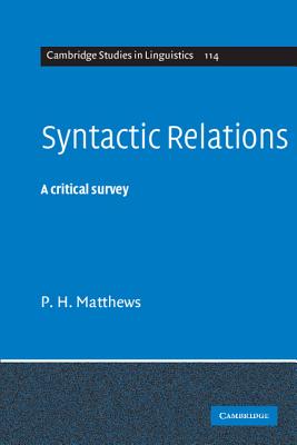 Immagine del venditore per Syntactic Relations (Paperback or Softback) venduto da BargainBookStores