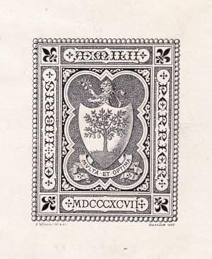 Seller image for Exlibris fr Aemilii Perrier. Klischedruck von H.Pellissier. for sale by Antiquariat Heinz Tessin