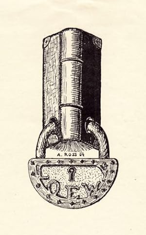 Bild des Verkufers fr Exlibris fr O.E.W. Klischedruck von A.Ross. zum Verkauf von Antiquariat Heinz Tessin