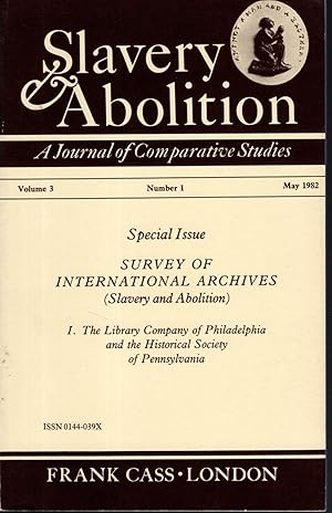 Seller image for Slavery & Abolition: A Journal of Comparative Studies: Volume 3, Number 1, May, 1982 for sale by Dorley House Books, Inc.