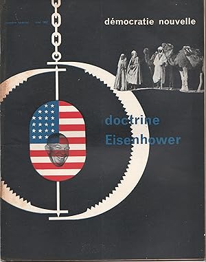 Imagen del vendedor de Doctrine Eisenhower (numro thmatique). Dmocratie Nouvelle. Revue mensuelle de politique mondiale. Janvier 1957. 11e anne, n 5. a la venta por Librairie Franoise Causse