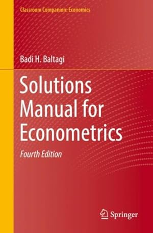 Immagine del venditore per Solutions Manual for Econometrics venduto da GreatBookPrices