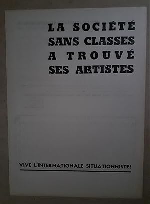 ADRESSE DE L'INTERNATIONALE SITUATIONNISTE A L'ASSEMBLEE GENERALE DE L'ASSOCIATION DES CRITIQUES ...