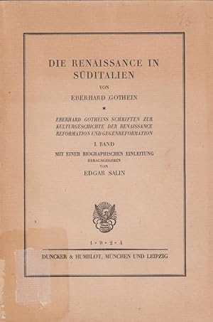 Schriften zur Kulturgeschichte der Renaissance, Bd. 1., Die Renaissance in Süditalien / Eberhard ...