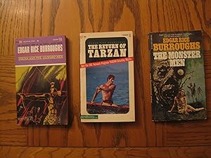 Edgar Rice Burroughs Three (3) Paperback Book Lot, including: The Return of Tarzan (TV Tie-in Pho...