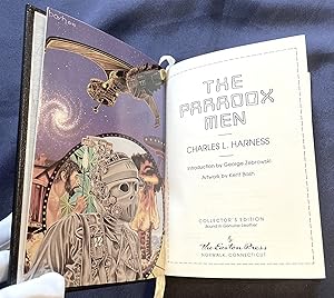 Bild des Verkufers fr THE PARADOX MEN; Charles L. Harness / Introduction by George Zebrowski / Artwork by Kent Bash / Collector's Edition Bound in Genuine Leather zum Verkauf von Borg Antiquarian