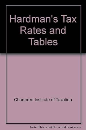 Bild des Verkufers fr Hardmans Tax Rates & Tables 2003/2004 zum Verkauf von WeBuyBooks