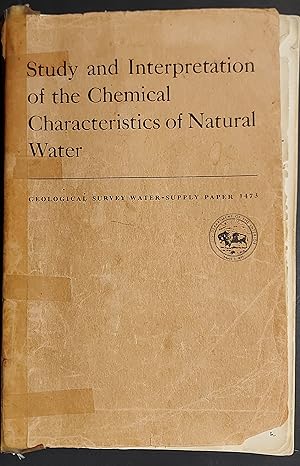 Study And Interpretation Of The Chemical Characteristics Of Natural Water