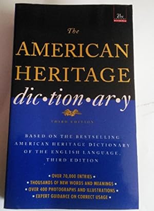 Image du vendeur pour American Heritage Dictionary: Third Edition mis en vente par Reliant Bookstore