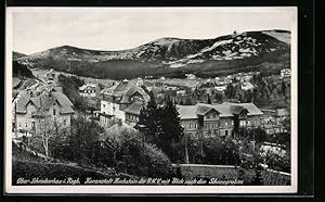 Ansichtskarte Ober-Schreiberhau /Riesengeb., Kuranstalt Hochstein der RKV mit Blick nach den Schn...