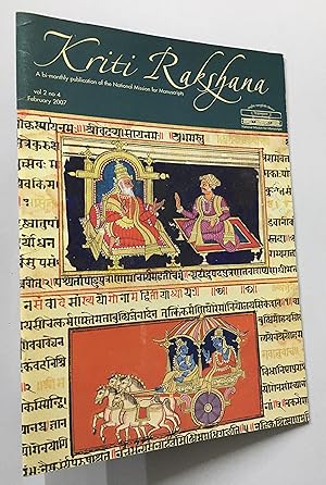 Bild des Verkufers fr Kriti Rakshana. A Bi Monthly Publication Of The National Mission For Manuscripts. Volume 2 No 4, 2007 zum Verkauf von Prabhu Book Exports