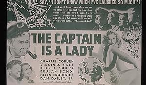 Imagen del vendedor de The Captain is a Lady Herald 1940 Charles Coburn, Beulah Bondi, Scarce! a la venta por AcornBooksNH