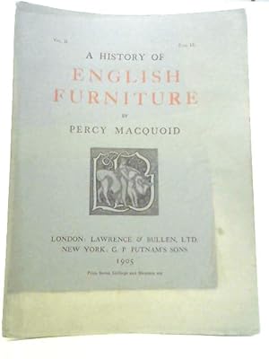 Imagen del vendedor de A History of English Furniture Vol.II Part IX a la venta por World of Rare Books