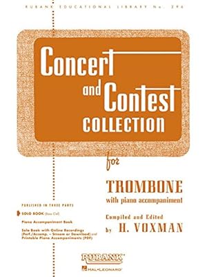 Seller image for Concert and Contest Collection for Trombone: Solo Book Only (Rubank Educational Library) for sale by Pieuler Store