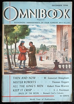 Image du vendeur pour W Somerset Maugham's "The And Now" / Thomas heggen's "Mister Roberts" / Robert Penn Warren's "All The King's Men" / S J Perelman's "Keep It Crisp" / Omnibook Magazine December 1946 mis en vente par Shore Books