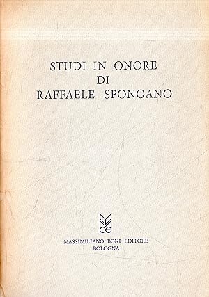 Studio in onore di Raffaele Spongaro