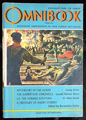 Imagen del vendedor de Irving Stone's "Adversary In The House" / Gerald Warner Brace's "The Garretson Chronicle" / H Allen Smith's "Lo, The Former Egyptian" / "A Treasury Of Short Stories" edited by Bernadine Kielty / Omnibook Magazine: January 1948 a la venta por Shore Books