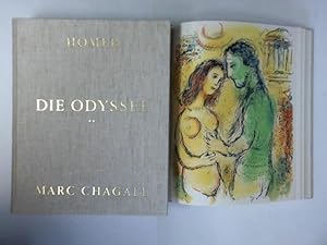 Bild des Verkufers fr Homer - Die Odyssee. Von Vava Chagall autorisierte deutsche Ausgabe in 2 Bnden mit 43 Farbreproduktionen und den 39 einfarbigen Wiedergaben der Original-Lithographien von Marc Chagall zum Verkauf von Celler Versandantiquariat